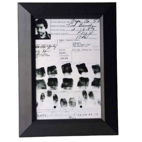 Ted Bundy FBI Photo Serial Killer Framed Photo crime vintage retro metal rock - Picture 3 of 4